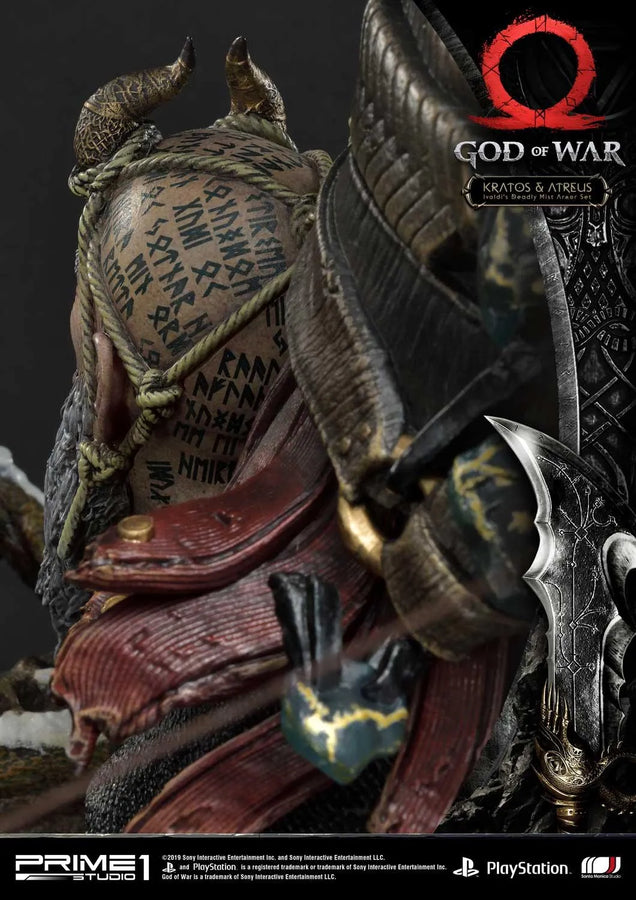 Kratos & Atreus (Ivaldi's Deadly Mist Armor Set Edition) God of War – Prime1Studio – ActionFigure Brasil
