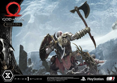 Kratos & Atreus (The Valkyrie Armor Set Edition) God of War – Prime1Studio – ActionFigure Brasil