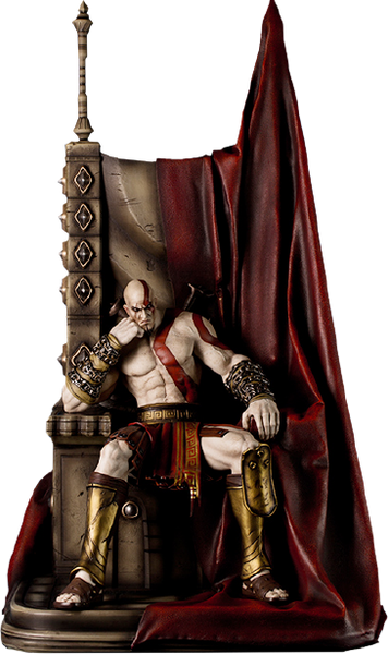 Kratos on Throne - LIMITED EDITION: 1250 – Gaming Heads – ActionFigure Brasil