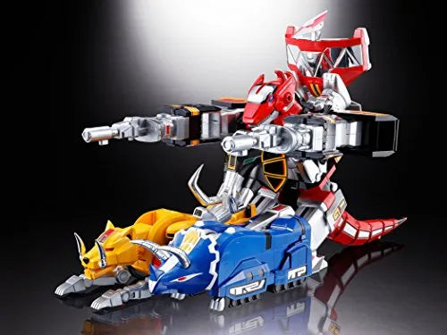 Kyouryuu Sentai Zyuranger - Daizyujin - Shugojuu Pteranodon - Shugojuu SaberTiger - Shugojuu Triceratops - Shugojuu Tyrannosaurus - Shugojuu ZyuMammoth - Soul of Chogokin GX-72 (Bandai)ㅤ – Bandai – ActionFigureBrasil