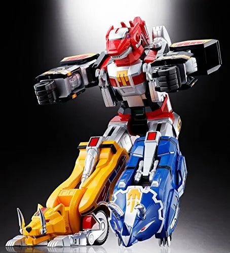 Kyouryuu Sentai Zyuranger - Daizyujin - Shugojuu Pteranodon - Shugojuu SaberTiger - Shugojuu Triceratops - Shugojuu Tyrannosaurus - Shugojuu ZyuMammoth - Soul of Chogokin GX-72 (Bandai)ㅤ – Bandai – ActionFigureBrasil
