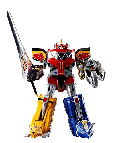 Kyouryuu Sentai Zyuranger - Daizyujin - Shugojuu Pteranodon - Shugojuu SaberTiger - Shugojuu Triceratops - Shugojuu Tyrannosaurus - Shugojuu ZyuMammoth - Soul of Chogokin GX-72 (Bandai)ㅤ – Bandai – ActionFigureBrasil