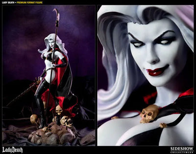 Lady Death 1/4 Scale Premium Figure - Lady Deathㅤ – Sideshow Collectibles – ActionFigureBrasil — detalhe do produto
