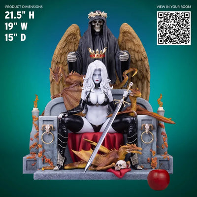 Lady Death Deluxe Version - LIMITED EDITION: 400 (Deluxe Version) – PCS – ActionFigure Brasil — com base expositora