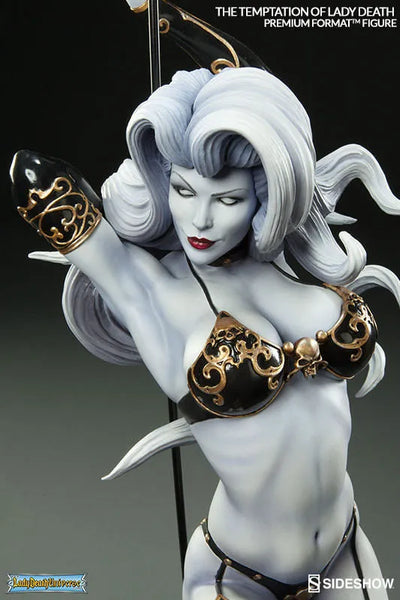 Lady Death - Premium Format Figure: Lady Death (Temptation Ver.)ㅤ – Sideshow Collectibles – ActionFigureBrasil — iluminação de estúdio