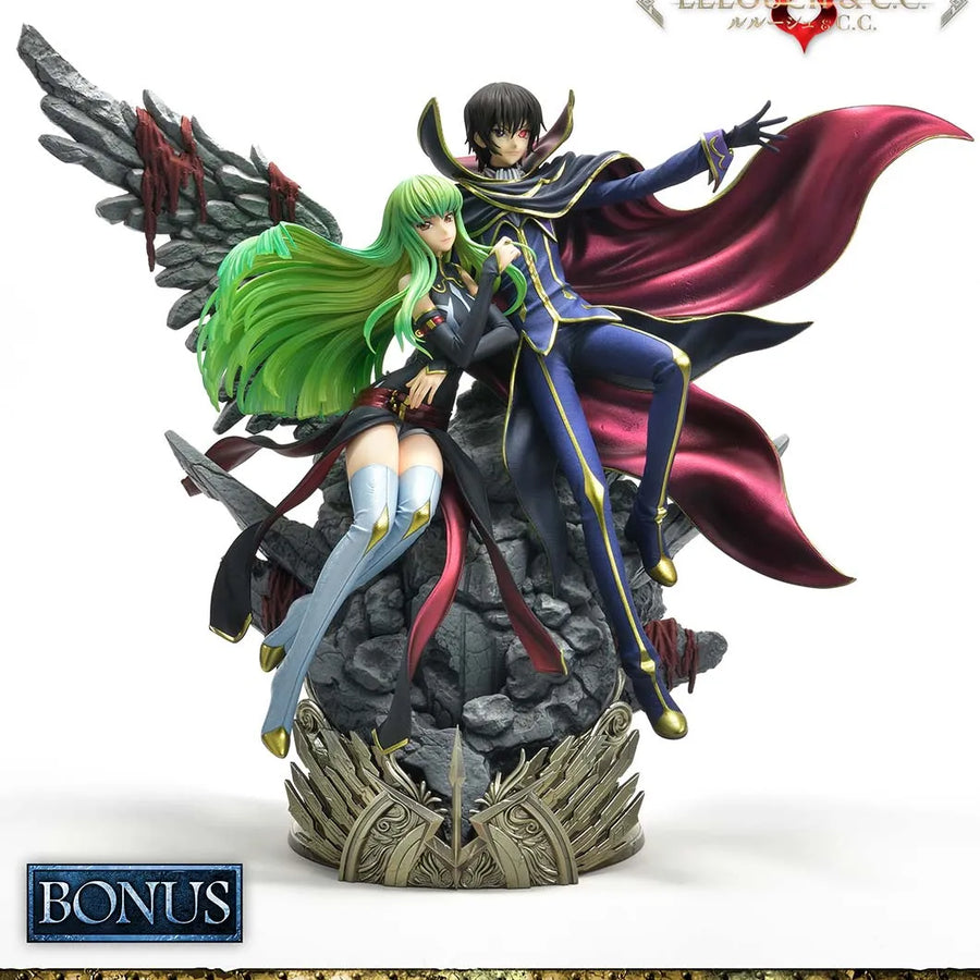 Lelouch Lamperouge & C.C. (Lelouch Lamperouge & C.C.Bonus Version) CODE GEASS Lelouch of the Rebellion R2 – Prime1Studio – ActionFigure Brasil