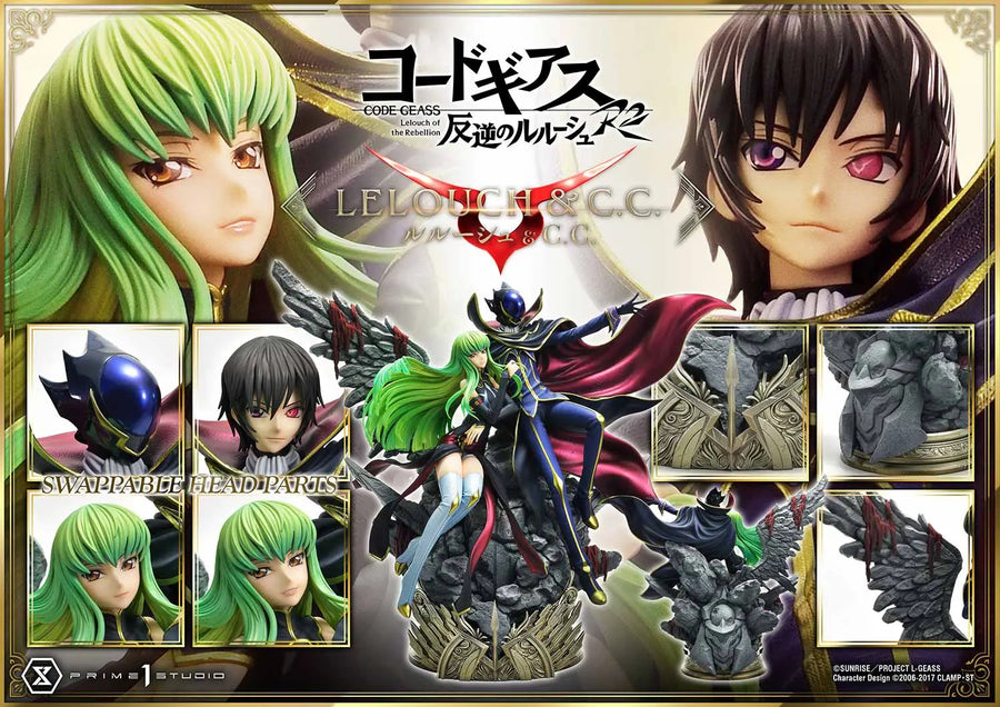 Lelouch Lamperouge & C.C. (Lelouch Lamperouge & C.C.Bonus Version) CODE GEASS Lelouch of the Rebellion R2 – Prime1Studio – ActionFigure Brasil