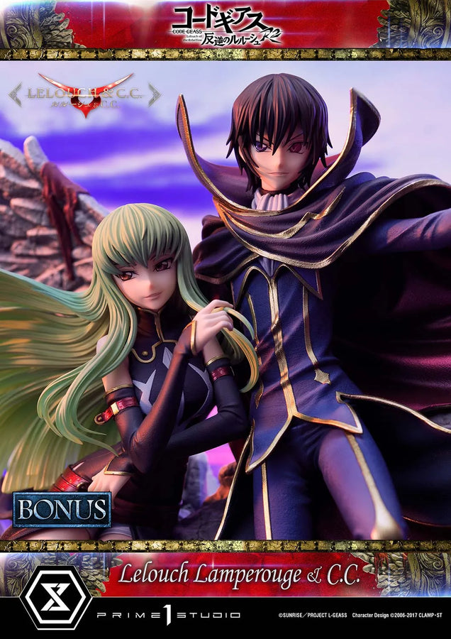 Lelouch Lamperouge & C.C. (Lelouch Lamperouge & C.C.Bonus Version) CODE GEASS Lelouch of the Rebellion R2 – Prime1Studio – ActionFigure Brasil