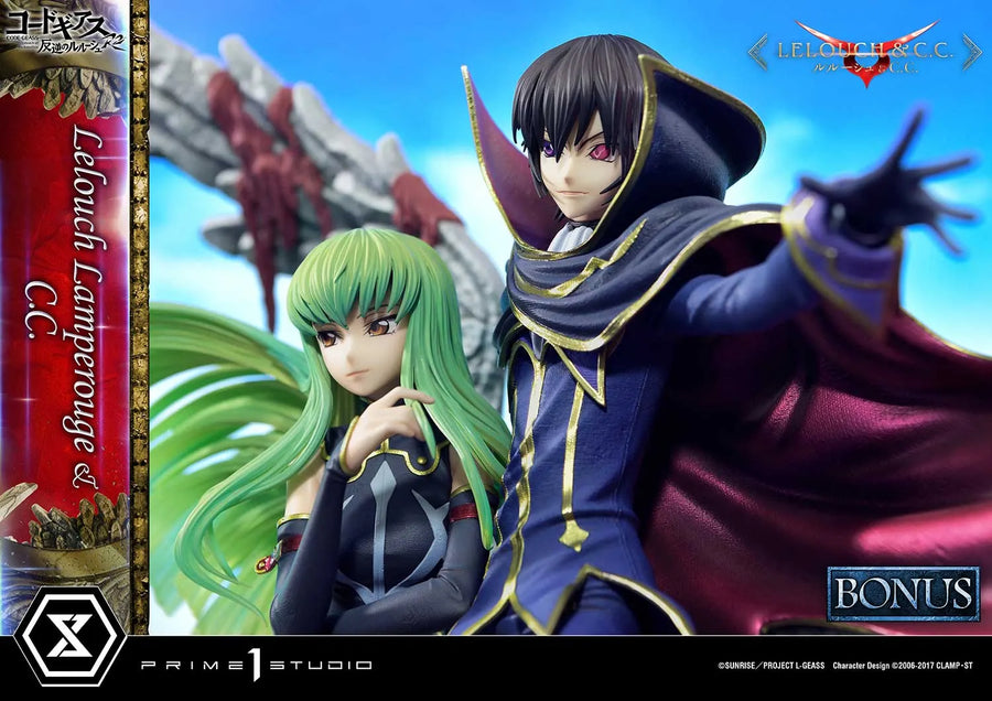 Lelouch Lamperouge & C.C. (Lelouch Lamperouge & C.C.Bonus Version) CODE GEASS Lelouch of the Rebellion R2 – Prime1Studio – ActionFigure Brasil