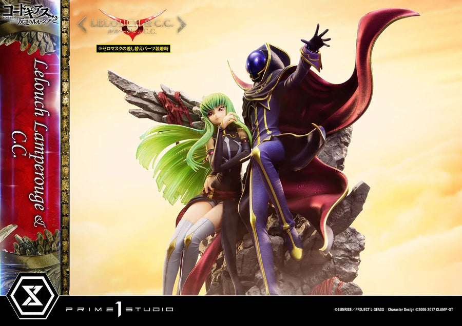 Lelouch Lamperouge & C.C. (Lelouch Lamperouge & C.C.Bonus Version) CODE GEASS Lelouch of the Rebellion R2 – Prime1Studio – ActionFigure Brasil
