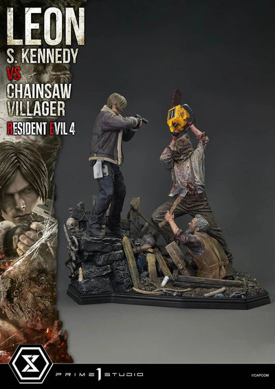 Leon S. Kennedy versus Chainsaw Villager (Bonus Version) Resident Evil 4 – Prime1Studio – ActionFigure Brasil