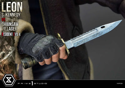 Leon S. Kennedy versus Chainsaw Villager (Bonus Version) Resident Evil 4 – Prime1Studio – ActionFigure Brasil