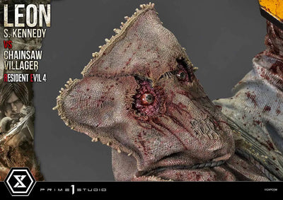 Leon S. Kennedy versus Chainsaw Villager (Bonus Version) Resident Evil 4 – Prime1Studio – ActionFigure Brasil