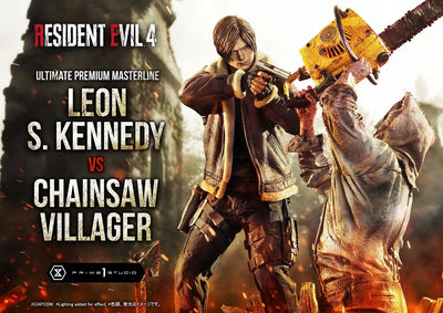 Leon S. Kennedy versus Chainsaw Villager (Bonus Version) Resident Evil 4 – Prime1Studio – ActionFigure Brasil