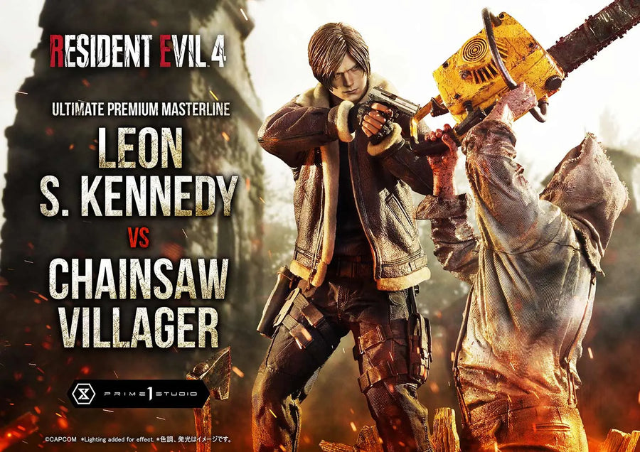 Leon S. Kennedy versus Chainsaw Villager (Bonus Version) Resident Evil 4 – Prime1Studio – ActionFigure Brasil