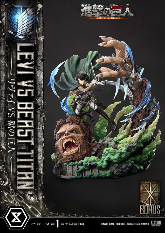 Levi versus Beast Titan (Bonus Version) TV animation Attack on Titan – Prime1Studio – ActionFigure Brasil