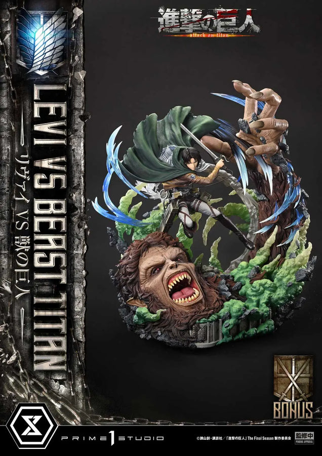 Levi versus Beast Titan (Bonus Version) TV animation Attack on Titan – Prime1Studio – ActionFigure Brasil