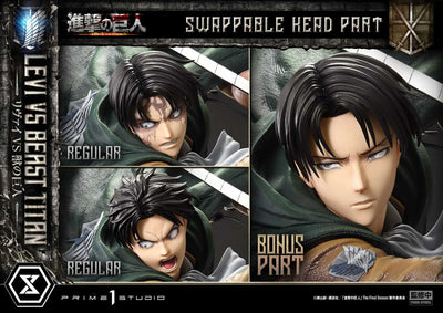 Levi versus Beast Titan (Bonus Version) TV animation Attack on Titan – Prime1Studio – ActionFigure Brasil