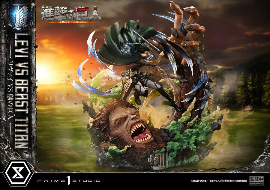 Levi versus Beast Titan (Bonus Version) TV animation Attack on Titan – Prime1Studio – ActionFigure Brasil