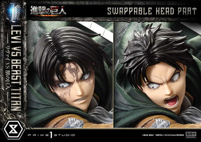 Levi versus Beast Titan (Bonus Version) TV animation Attack on Titan – Prime1Studio – ActionFigure Brasil