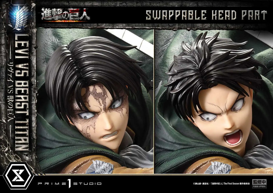 Levi versus Beast Titan (Bonus Version) TV animation Attack on Titan – Prime1Studio – ActionFigure Brasil