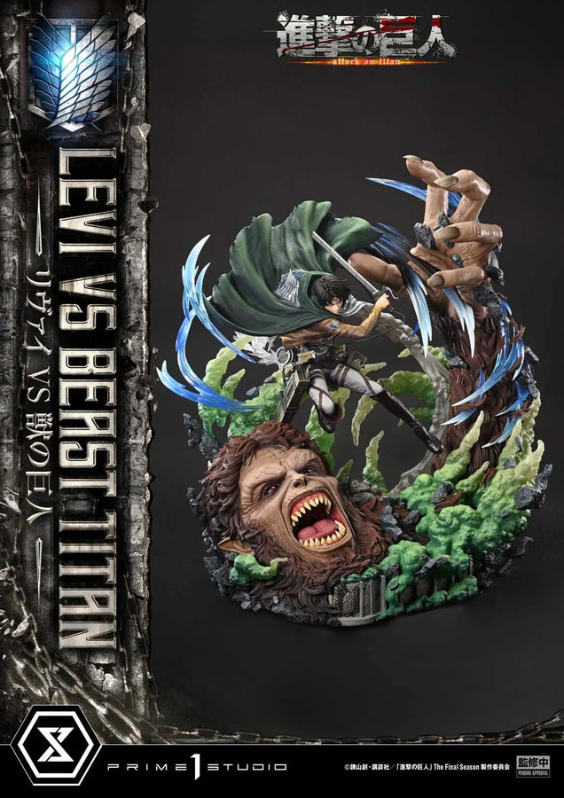Levi versus Beast Titan (Bonus Version) TV animation Attack on Titan – Prime1Studio – ActionFigure Brasil