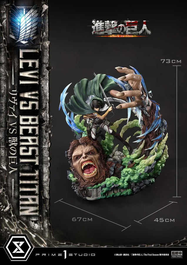Levi versus Beast Titan (Bonus Version) TV animation Attack on Titan – Prime1Studio – ActionFigure Brasil