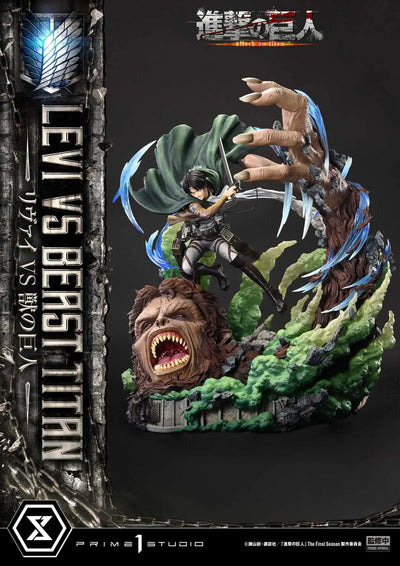 Levi versus Beast Titan (Bonus Version) TV animation Attack on Titan – Prime1Studio – ActionFigure Brasil