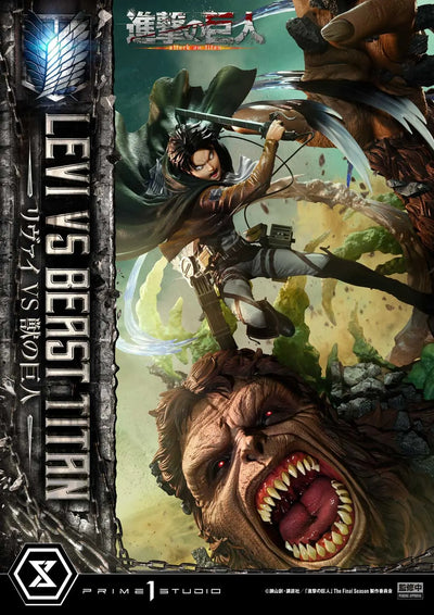Levi versus Beast Titan (Bonus Version) TV animation Attack on Titan – Prime1Studio – ActionFigure Brasil