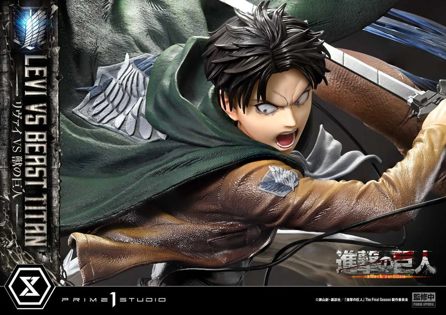 Levi versus Beast Titan (Bonus Version) TV animation Attack on Titan – Prime1Studio – ActionFigure Brasil