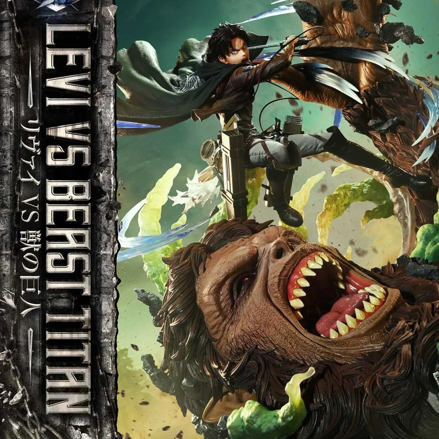 Levi vs. Beast Titan (Bonus Version) - LIMITED EDITION: TBD – Prime 1 Studio – ActionFigure Brasil