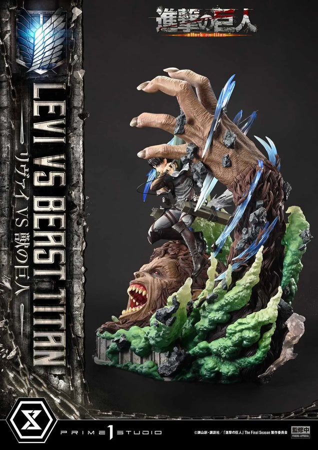 Levi vs. Beast Titan (Bonus Version) - LIMITED EDITION: TBD – Prime 1 Studio – ActionFigure Brasil