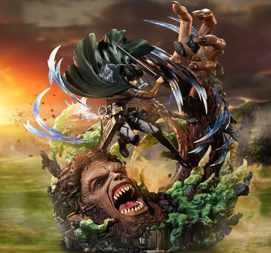 Levi vs. Beast Titan (Bonus Version) - LIMITED EDITION: TBD – Prime 1 Studio – ActionFigure Brasil