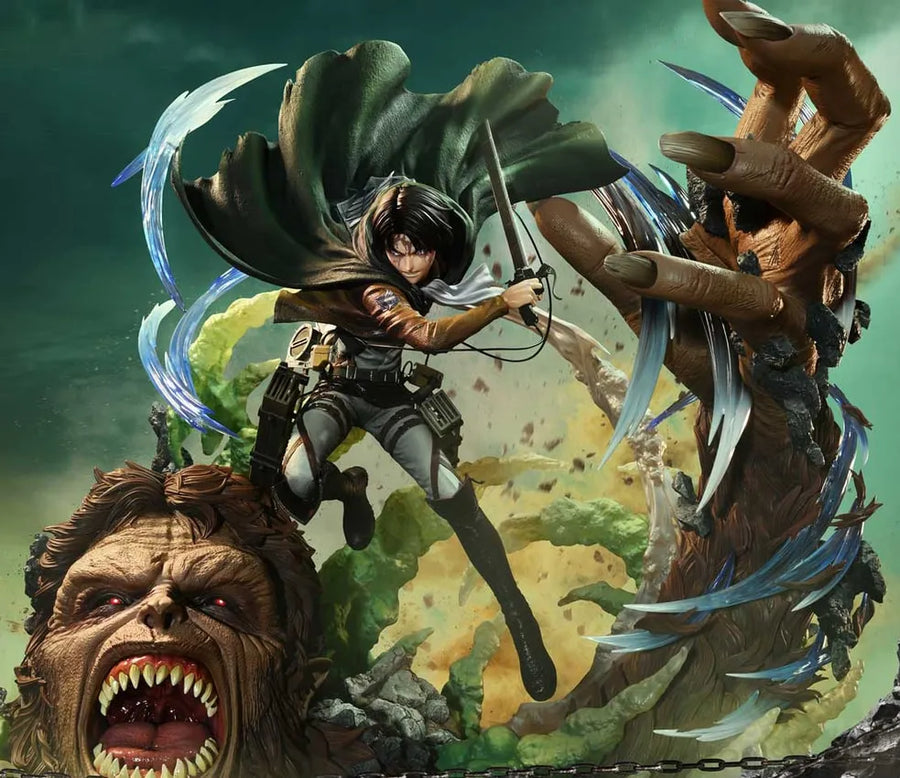 Levi vs. Beast Titan (Bonus Version) - LIMITED EDITION: TBD – Prime 1 Studio – ActionFigure Brasil