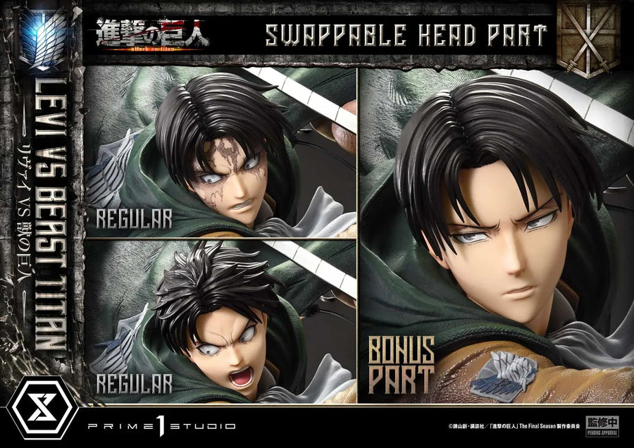 Levi vs. Beast Titan (Bonus Version) - LIMITED EDITION: TBD – Prime 1 Studio – ActionFigure Brasil
