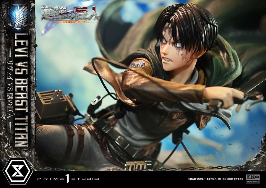 Levi vs. Beast Titan (Bonus Version) - LIMITED EDITION: TBD – Prime 1 Studio – ActionFigure Brasil