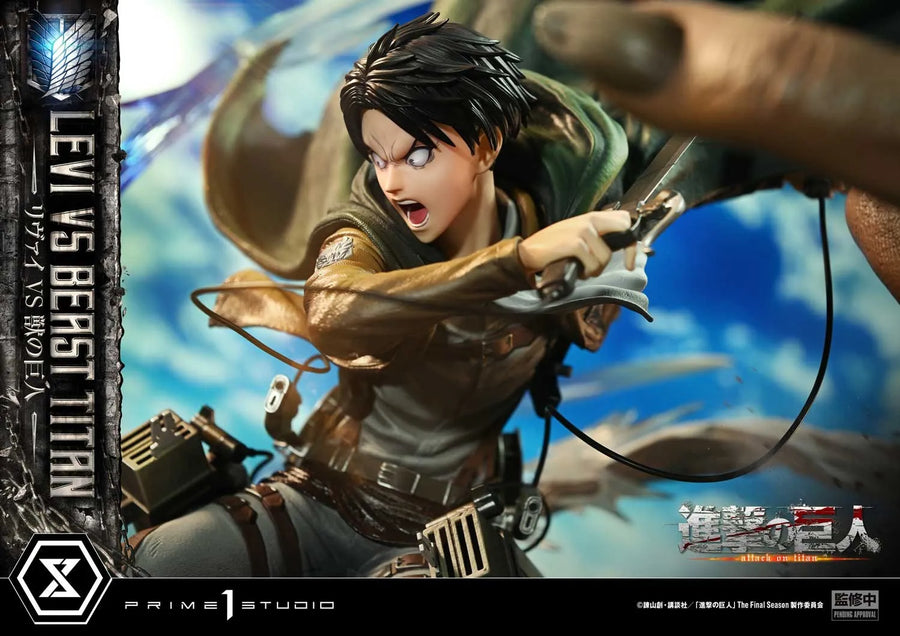 Levi vs. Beast Titan (Bonus Version) - LIMITED EDITION: TBD – Prime 1 Studio – ActionFigure Brasil