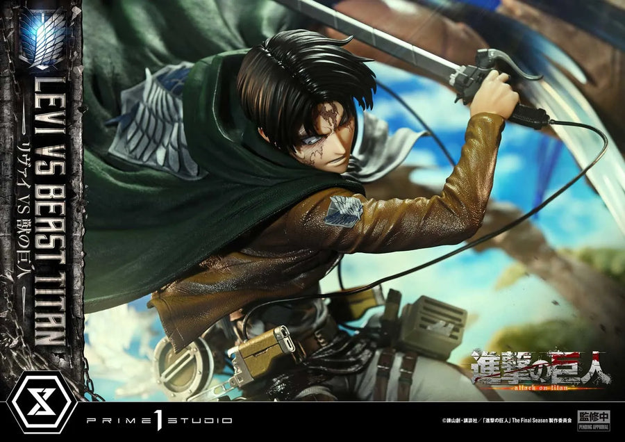 Levi vs. Beast Titan (Bonus Version) - LIMITED EDITION: TBD – Prime 1 Studio – ActionFigure Brasil