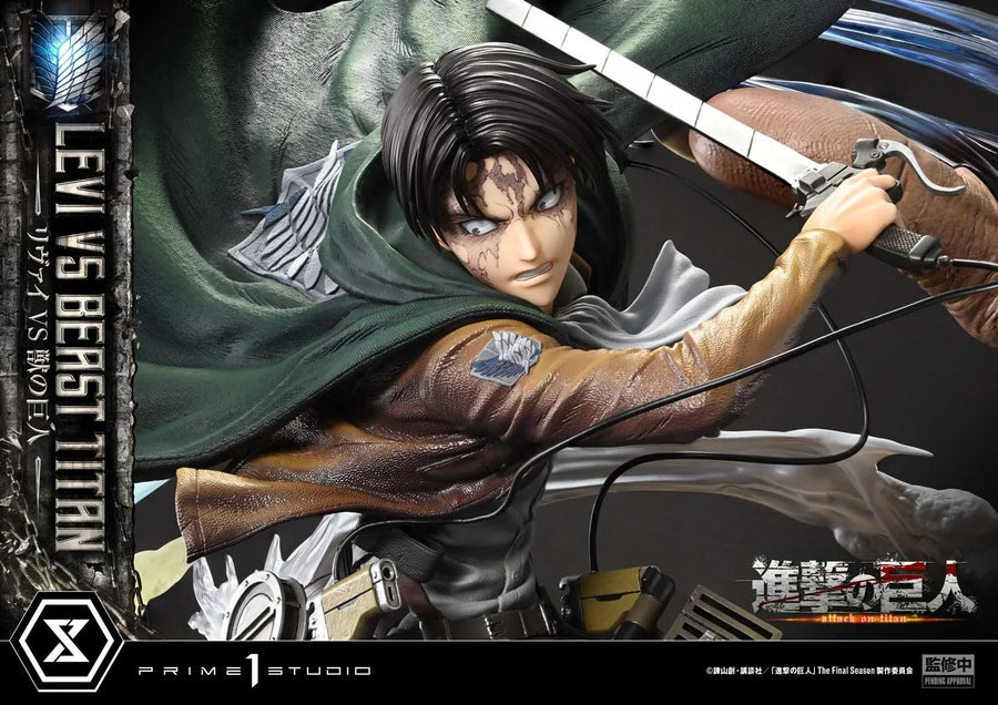 Levi vs. Beast Titan (Bonus Version) - LIMITED EDITION: TBD – Prime 1 Studio – ActionFigure Brasil