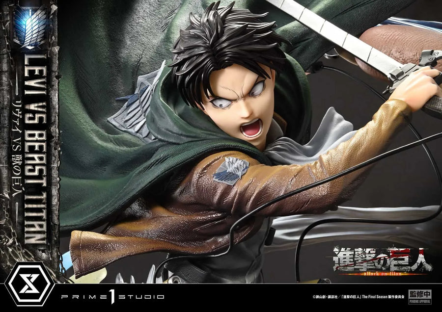 Levi vs. Beast Titan (Bonus Version) - LIMITED EDITION: TBD – Prime 1 Studio – ActionFigure Brasil