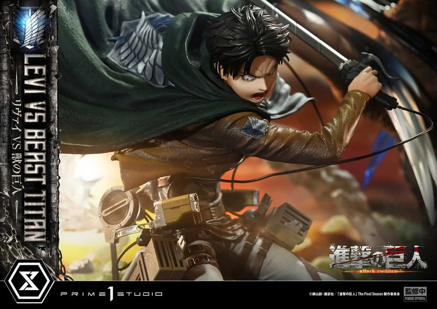 Levi vs. Beast Titan (Bonus Version) - LIMITED EDITION: TBD – Prime 1 Studio – ActionFigure Brasil