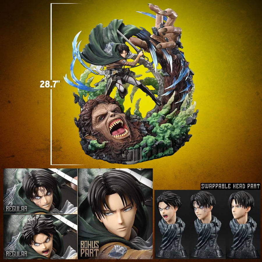 Levi vs. Beast Titan (Bonus Version) - LIMITED EDITION: TBD – Prime 1 Studio – ActionFigure Brasil