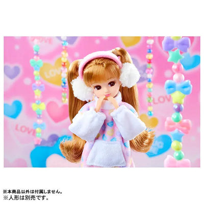 Licca-chan - Doll Clothes - LW-16 - Mokomoko Girly Code (Takara Tomy)ㅤ – Takara Tomy – ActionFigureBrasil — ângulo diferente