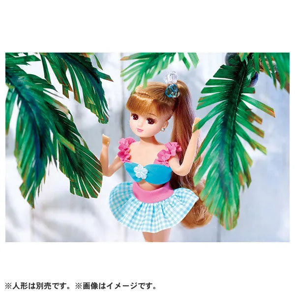 Licca-chan LW-13 Gingham Checker & Flower Swimsuit Setㅤ – Takara Tomy – ActionFigureBrasil