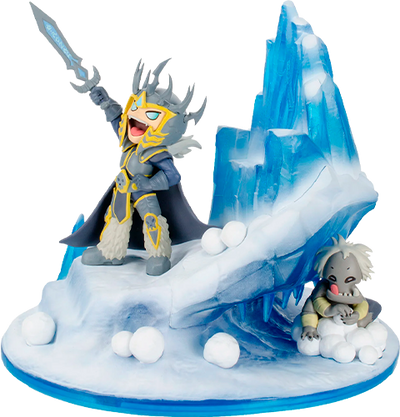 Lil' Champions Snow Fight Arthas – Activision Blizzard – ActionFigure Brasil — com base expositora