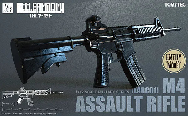 LittleArmory [LABC01] M4 Assault Rifle 1/12 Plastic Modelㅤ – Tomytec – ActionFigureBrasil