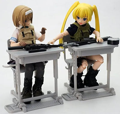 LittleArmory <LD011> Shitei Bouei School Desk Grease Gun Setㅤ – Tomytec – ActionFigureBrasil — ângulo diferente