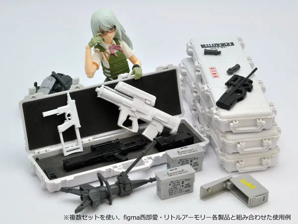 LittleArmory [LD038] Military Hard Case A3 - White x Gray 1/12 Plastic Modelㅤ – Tomytec – ActionFigureBrasil