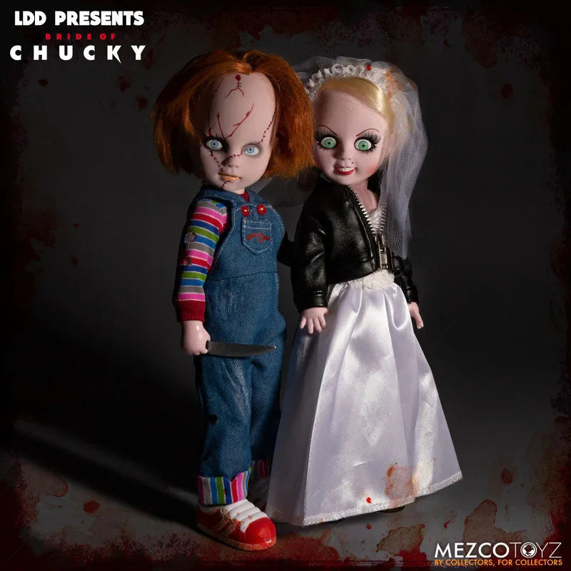 Living Dead Dolls / Child's Play Bride of Chucky: Chucky & Tiffany 2 Figures Setㅤ – Mezco – ActionFigureBrasil