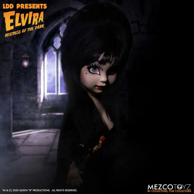 Living Dead Dolls - Elvira Mistress of the Dark - Elvira (Mezco)ㅤ – Mezco – ActionFigureBrasil